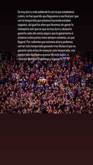 加维：他们不想让巴萨进决赛，因为我们本赛季太出色，他们害怕了